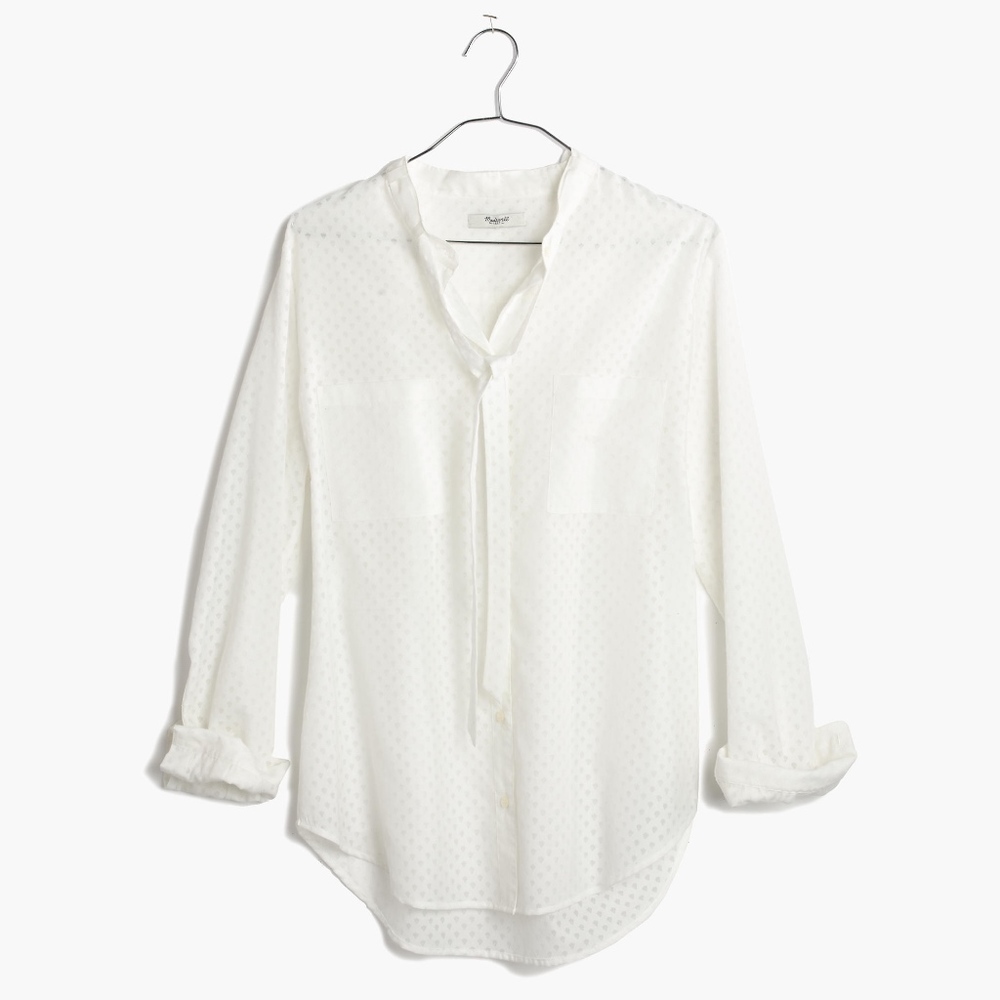 Madewell Blouse in Sheerdrop White